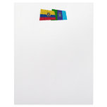Ecuador and Santa Elena waving flags Letterhead Template