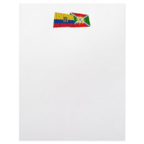Ecuador and Santo Domingo waving flags Letterhead Design