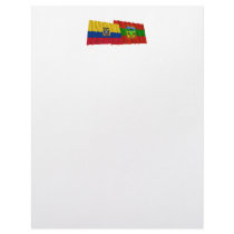 Ecuador and Tungurahua waving flags Customized Letterhead