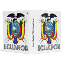 Ecuador Coat of Arms 3 Ring Binders