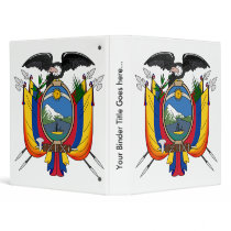 Ecuador Coat of Arms detail Vinyl Binder