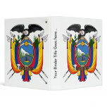Ecuador Coat of Arms detail Vinyl Binder