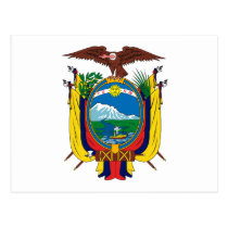 Ecuador Coat of Arms Postcard postcards