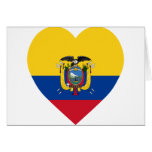Ecuador Flag Heart Cards