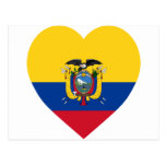 Ecuador Flag Heart Postcards