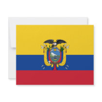 Ecuador flag invitations