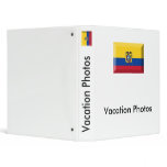 Ecuador Flag Jewel 3 Ring Binder