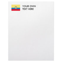 Ecuador Flag Personalized Letterhead