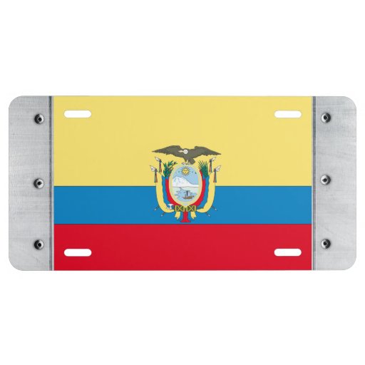 Ecuador Flag License Plate Zazzle