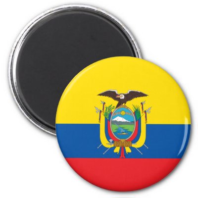 Magnet with the Flag of Ecuador Im n con la bandera de Ecuador
