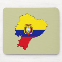 Ecuador flag map mousepads