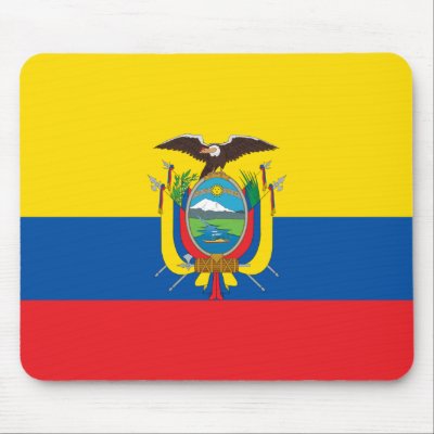 Mousepad with the Flag of Ecuador Mousepad con la bandera de Ecuador