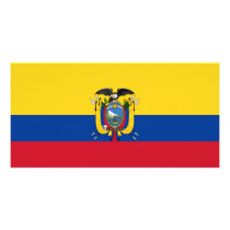 Ecuador flag photo card template