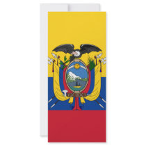 Ecuador flag rack cards