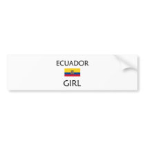 ECUADOR GIRL bumper stickers