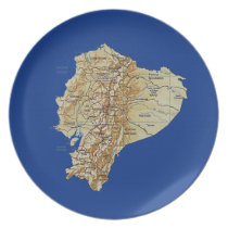 Ecuador Map Plate