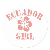 Ecuador Pink Girl stickers