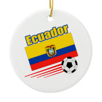 Ecuador Soccer Team Christmas Tree Ornament