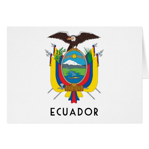 Ecuador - symbol/coat of arms/flag/colors/emblem greeting ...
