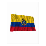 Ecuador Waving Flag Post Card