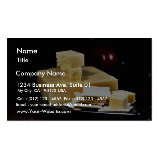 Edam Cheeses Business Card Templates (front side)