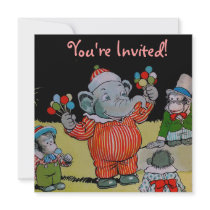 Eddie Elephant Having A Party Custom Announcement