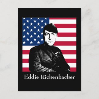 Eddie Rickenbacker and the American Flag postcard