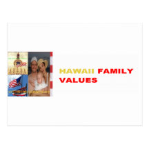 EDDIE US SENATOR 2012 | HAWAII FAMILY VALUES POSTCARD