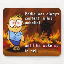 Eddie Wakes Up in Hell Mouse Mats