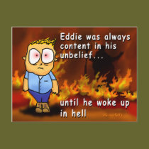 Eddie Wakes Up in Hell postcards by Pazzoom Eddie Wakes Up in Hell postcards