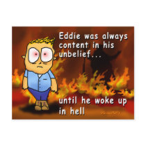 Eddie Wakes Up in Hell postcards