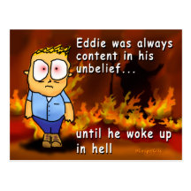 Eddie Wakes Up in Hell Postcards