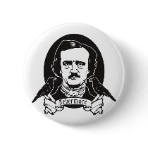 Edgar Allan Poe Button