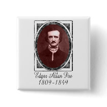Edgar Allan Poe Pinback Buttons