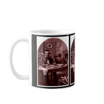 Edgar Allan Poe, Illustration restored cup 4 mugs by Pendragon1Deville Edgar Allan Poe, Illustration restored cup 4 mugs