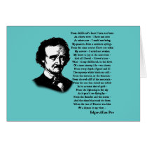Edgar Allan Poe Poem ALONE cards