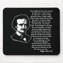 Edgar Allan Poe Poem ALONE mousepads
