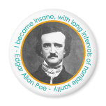 Edgar Allan Poe Portrait With Quote Magnet