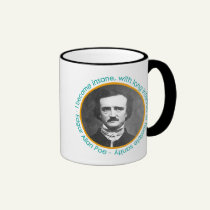 Edgar Allan Poe Portrait With Quote Mug mugs