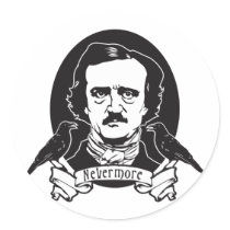 Edgar Allan Poe Round Sticker