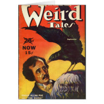 Edgar Allan Poe Weird Tales Cover Greeting Card