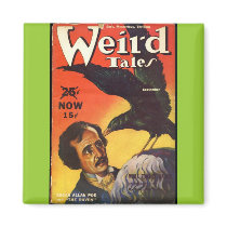 Edgar Allan Poe Weird Tales Cover Refrigerator Magnet