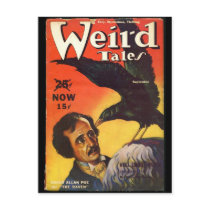 Edgar Allan Poe Weird Tales Cover Postcard
