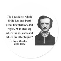 Edgar Allen Poe Quote 10b Round Sticker