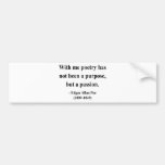 Edgar Allen Poe Quote 11a Bumper Sticker