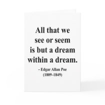 Edgar Allen Poe Quote 1a Card