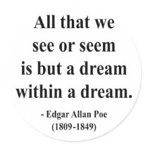 Edgar Allen Poe Quote 1a stickers