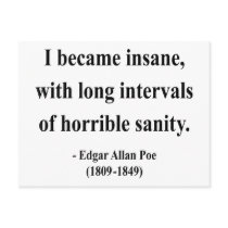 Edgar Allen Poe Quote 2a postcards