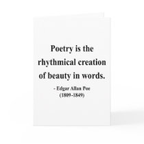 Edgar Allen Poe Quote 5a Card