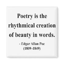 Edgar Allen Poe Quote 5a magnets by brainburst Edgar Allen Poe Quote 5a magnets